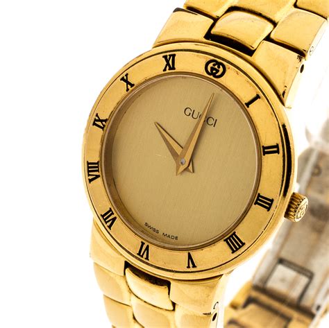 gucci watch 114 gold|Gucci gold watch women's.